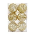thumbnail image 1 of Zpanxa Metallic Gold Christmas Ball Ornaments with Elegant Filigree Design in Gift Box for Xmas Tree and Holiday Home Decor, 1 of 6