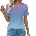 thumbnail image 1 of Zpanxa Modern Textured Crewneck Womens Short Sleeve Pull-On Top 3D Ruffle Detail Solid Color Blouse Contemporary Casual Spring Summer Designer Inspired, 1 of 5