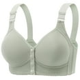 thumbnail image 1 of Zpanxa Molded Cup Bra for Women Plus Size Front Closure Thin Push Up Full Coverage Comfort Wirefree Bra, 1 of 2