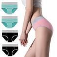 thumbnail image 1 of Zpanxa Panties for Women, 5 Pack Women's Plus Size High Waist Cotton Underwear Seamless Hip Lifting Briefs Comfortable Breathable Panties, 1 of 4