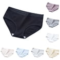 thumbnail image 1 of Zpanxa Panties for Women, Women's All Cotton Underwear Combed Cotton Mid Rise Panties Stretch Breathable Comfortable No Ride Up Briefs, 1 of 5
