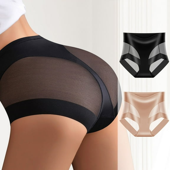 Zpanxa Panties for Women, Women's Cotton Patchwork Panties Solid Color Comfortable Breathable Underwear Stretchy Waist Briefs