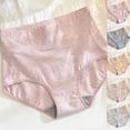 thumbnail image 1 of Zpanxa Panties for Women, Women's High Waist Underwear Breathable Cotton Panties 3 Pack Tummy Control Briefs Soft Stretchy Comfortable Solid Color, 1 of 8