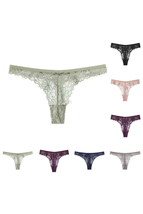 Panties for Women, Women's Sports Yoga Lace Thong Underwear Low Waist Seamless Plus Size Comfortable Breathable Workout Panties