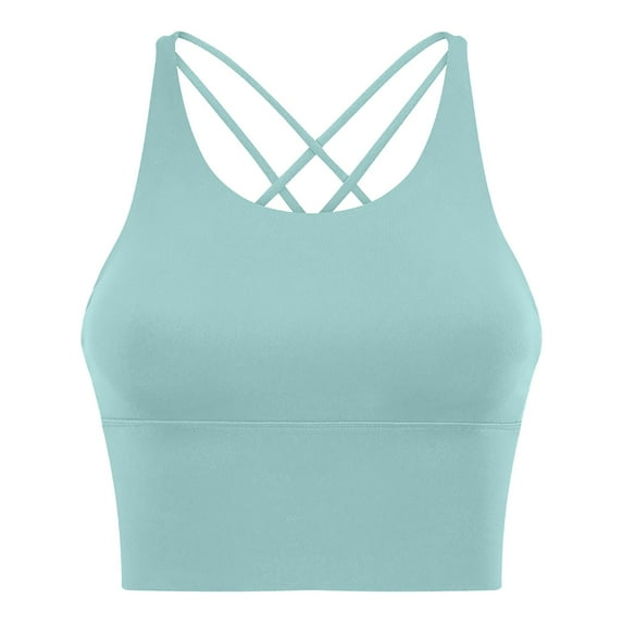 Zpanxa Plus Size Bras for Women, Sports Bras for Women, Thin Shoulder Strap Shock-absorbing Running Fitness Bra Beautiful Back Yoga Women's Gathering Sports Bra