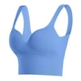 thumbnail image 1 of Zpanxa Plus Size Bras for Women, Sports Bras for Women, Sports Solid Color Underwear Yoga Fitness Gathered Long Bra, 1 of 4