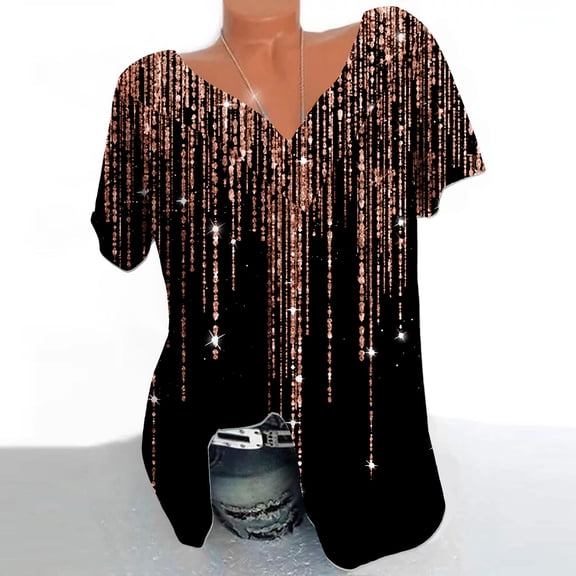 Zpanxa Plus Size Casual Dressy Floral T Shirts for Women Women Plus Size Short Sleeves-Neck Print Blouse Pullover Short Sleeve Blouses