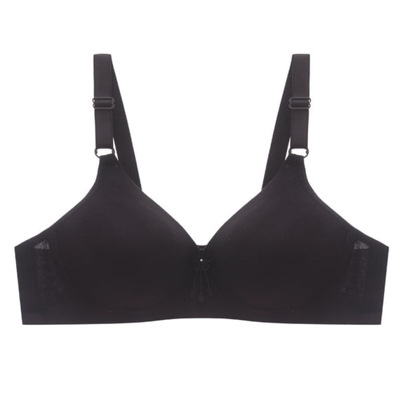 Zpanxa Plus Size Push-Up Bra Thin Breathable Adjustable Straps Wire-Free Comfort Bra