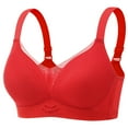 thumbnail image 1 of Zpanxa Plus Size Underwire Bra with Crisscross Back Lace Push Up Full Coverage Support, 1 of 2