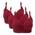 thumbnail image 1 of Zpanxa Plus Size Wireless Bra 3-Pack Full Coverage Seamless Breathable Comfort T-Shirt Bra for Women Everyday Wear No Underwire, 1 of 7