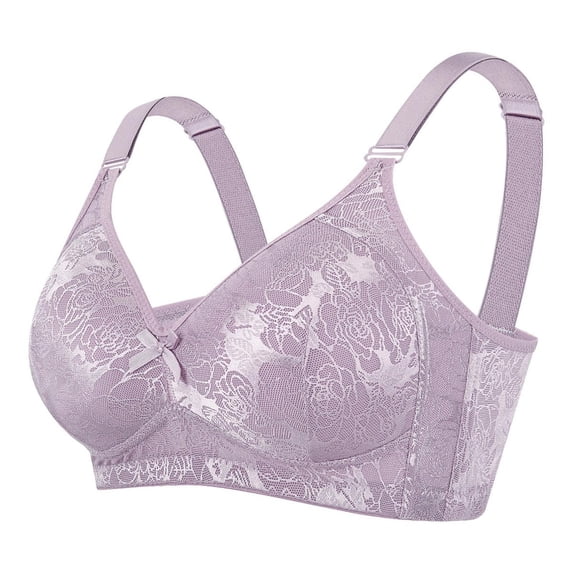 Zpanxa Plus Size Wireless Bras for Women Full Coverage Non Padded Comfortable Everyday Bra Cotton Soft Cup Seamless Underwear with Side Support