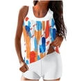 thumbnail image 1 of Zpanxa Printed Boyshort Bikini Set Women's Modest Swimwear Two Piece with Full Coverage Conservative Design and Loose Fit for Beach Swimming, 1 of 5