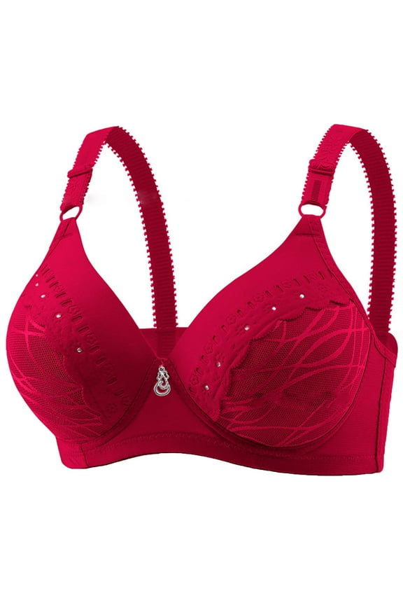 Printed Wireless Bra for Women Breathable Back Closure Thin Comfort Non Padded Lightly Lined Seamless Soft Cup Everyday T-Shirt Bra Support Airy Comfortable