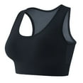 thumbnail image 1 of Zpanxa Racerback Sports Bra Seamless Wireless Plus Size Pink Scoop Neck Wide Strap Pullover Racerback for Yoga Sleep Activewear., 1 of 3