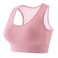 thumbnail image 1 of Zpanxa Racerback Sports Bra Seamless Wireless Plus Size Pink Scoop Neck Wide Strap Pullover Racerback for Yoga Sleep Activewear., 1 of 3