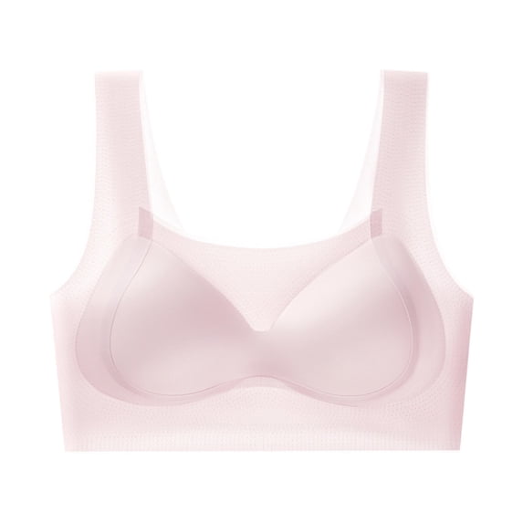 Zpanxa Seamless Bras for Women Crisscross Back Wireless Push Up Breathable Strappy Cups All-Day Support Purple 38BC