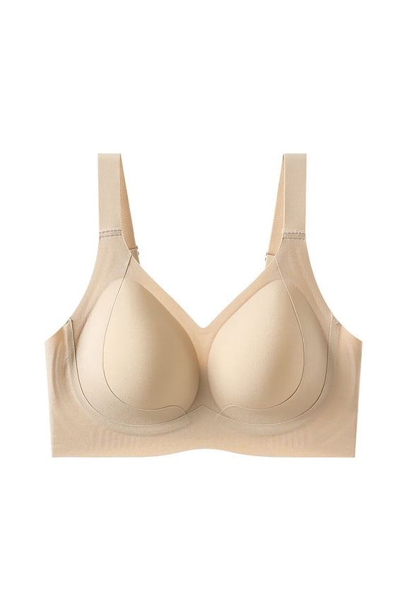 Seamless Comfort Bra for Women Crystal Chiffon Minimizing Effect Lifting Support Smoothing Everyday T Shirt Bra