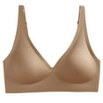 thumbnail image 1 of Zpanxa Seamless Wireless Bra for Women Comfort Support Lightly Lined Non Padded Breathable Comfortable T-Shirt Bra Full Coverage Adjustable Straps, 1 of 6