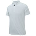 thumbnail image 1 of Zpanxa Shirts for Men, Mens Shirts Short Sleeve Quick-drying Short Sleeve T-Shirt Lapel Casual Slim Stretch Sports T-Shirt Top Top Shirt Blouse White M, 1 of 3
