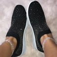 thumbnail image 1 of Zpanxa Shoes for Women Ladies Ankle Flat Loafers Crystal Fashion Bling Sneakers Casual Shoes Black Womens Shoes 38, 1 of 8