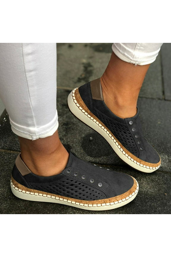 Shoes for Women Slip on Shoes Slip-On Comfort Fashion Comfortable for Walking Sneakers Slip on Shoes Black Womens Shoes 39