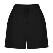 Zpanxa Shorts for Women Casual Summer, Shorts for Women Casual Summer Drawstring Cargo Short Athletic Running Workout Baggy Shorts