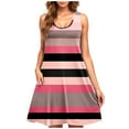 thumbnail image 1 of Zpanxa Sleeveless Ombre Dress Plus Size Women's Casual Round Neck Short Above Knee, 1 of 5