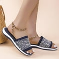 thumbnail image 1 of Zpanxa Slippers for Women Summer Ladies Rhinestone Slippers Sandals Casual Breathable Women's Shoes Flip Flops for Women Black 43, 1 of 7