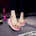 thumbnail image 1 of Zpanxa Slippers for Women Summer Shoes Bow Flip Flops Platform High Heel Slippers Flip Flops for Women Pink 36, 1 of 7