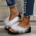 thumbnail image 1 of Zpanxa Slippers for Women Summer Women Thick Bottom Slope Heel Shoes Beach Sandals Roman Casual Slippers Flip Flops Flip Flops for Women White 42, 1 of 8