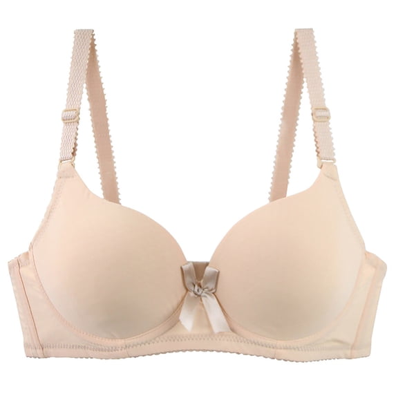 Zpanxa Solid Color Seamless Bra for Women Comfort Everyday Wear Light Support Wirefree Smoothing Bra