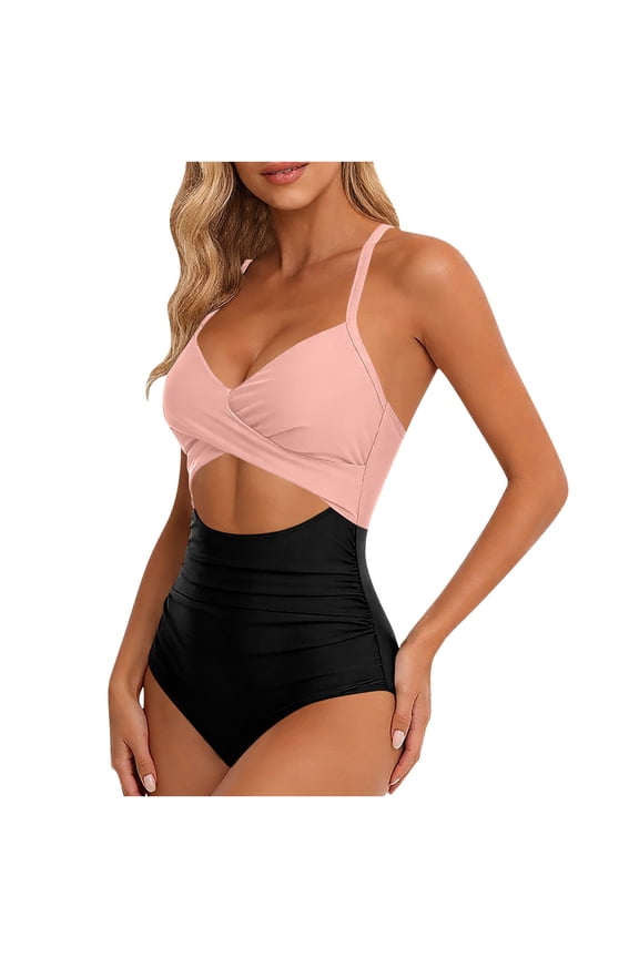 Solid Color Two Piece Set Women's Conservative Swim Skirt Bikini Slim Fit Beachwear