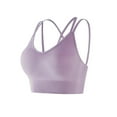 thumbnail image 1 of Zpanxa Sports Bra for Women Padded Medium Support Criss Cross Strappy Bras Seamless High Impact Yoga Exercise Athletic Bras Workout Fitness Tank Tops Purple L, 1 of 4