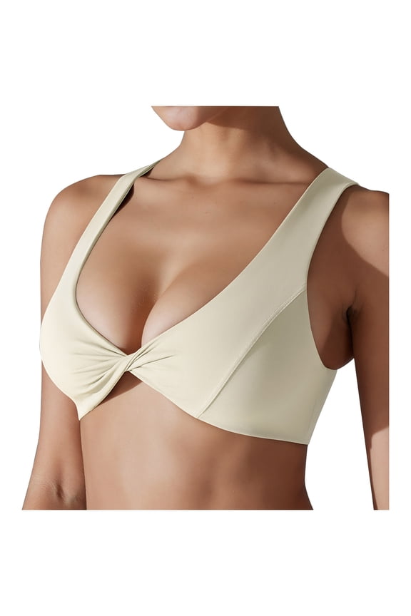 Sports Bras for Women, Plus Size Bras for Women, Solid Color Double-sided Nylon Low Cut and Beautiful Back Sports High Elasticity Fitness Yoga Suit Bra