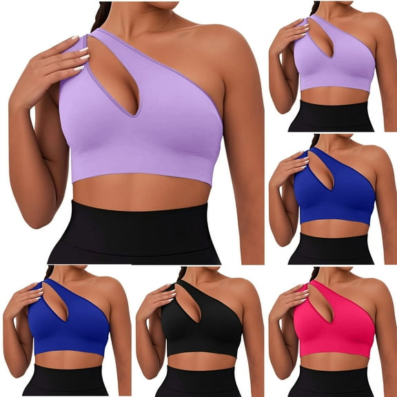 Zpanxa Sports Bras for Women, Women's Seamless Keyhole Back Yoga Bra Fashion Wirefree Comfort Sports Bra