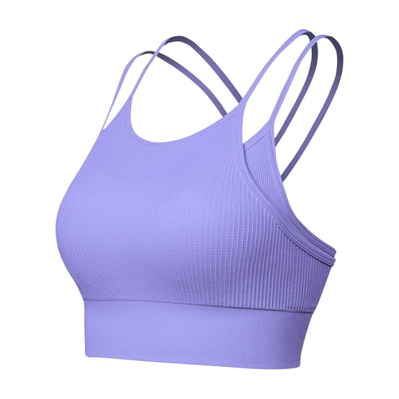 Zpanxa Sports Bras for Women, Plus Size Bras for Women, Solid Color Backless Yoga Clothes Ventilate Sport Bras without Steel Rim