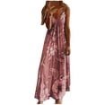 thumbnail image 1 of Zpanxa Sundresses for Women, Summer Dresses for Women 2024 Summer Casual Floral Printed Slimming Sling Party Long Dress Pink C XL, 1 of 5