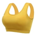 thumbnail image 1 of Zpanxa Supportive Sports Bras for Women Seamless Wireless Green with Yellow Color Contrast Accents and White Pattern Wide Strap Pullover Tank Top, 1 of 5