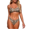 thumbnail image 1 of Zpanxa Suspender Bikini Set Women V Neck Two Piece Swimwear Adjustable Straps Removable Paddin Wirefree Bathing Suit, 1 of 7