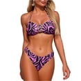 thumbnail image 1 of Zpanxa Suspender Bikini Set Women V Neck Two Piece Swimwear Adjustable Straps Removable Paddin Wirefree Bathing Suit, 1 of 7