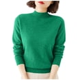 thumbnail image 1 of Zpanxa Fall Sweaters for Women Mock Neck Long Sleeve Knit Pullover Sweater for Daily Casual, 1 of 8