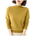thumbnail image 1 of Zpanxa Fall Sweaters for Women Mock Neck Long Sleeve Knit Pullover Sweater for Daily Casual, 1 of 8