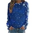 thumbnail image 1 of Zpanxa Sweatshirt for Women Fashionable Women's Casual Long Sleeve Round Neck Hoodie for Women Sweatshirts Blue XXL, 1 of 4
