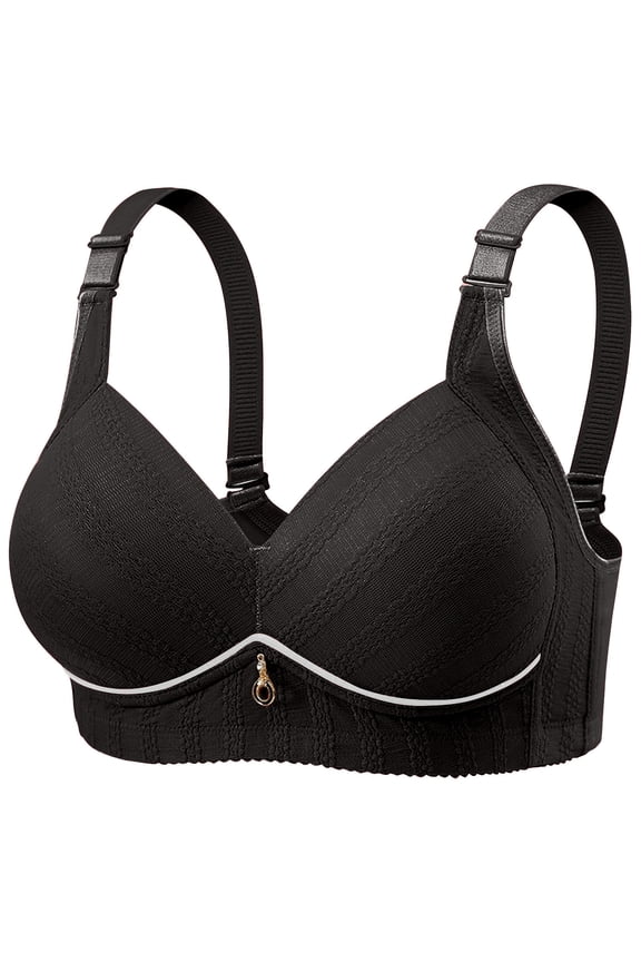 Thin Breathable Bra for Moms Plus Size Underwire Push Up Support Side Coverage Seamless Comfort Everyday T Shirt Bra