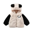thumbnail image 1 of Zpanxa Toddler Bunny Sherpa Hoodie Plush Fleece Lined Zip Up Jacket Cozy Warm Long Sleeve Casual Outerwear for Boys Girls Ages 6 Months to 3 Years, 1 of 3
