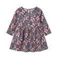 thumbnail image 1 of Zpanxa Toddler Girl Outfits Princess Dresses, Baby Girls Long Sleeve One-Piece Floral Print Skirt Casual Dress, Cotton Dresses Black (2-3 Years), 1 of 8