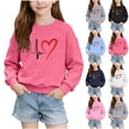 thumbnail image 1 of Zpanxa Toddler Girls Double Heart Graphic Raglan Long Sleeve T-Shirt Color Contrast Baseball Tee Casual Daily Layering Tops, 1 of 7