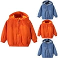 thumbnail image 1 of Zpanxa Toddler Spring Jacket with Hood 2-8 Years Lightweight Windbreaker Long Sleeve Playground Outerwear for Boys Girls, 1 of 6
