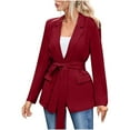 thumbnail image 1 of Zpanxa Trench Coat Women Winter Coats Double Breasted Long Trench Coat Windproof Classic Lapel Slim Overcoat with Belt, Winter Jackets for Women Wine XXL, 1 of 8