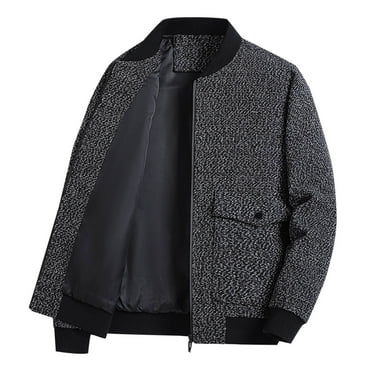 Zpanxa Winter Coats for Men Plus Size Fleece Jacket Casual Lightweight Stand Collar Comfortable Keep Warm Jacket Outwear with Pockets Black 4XL